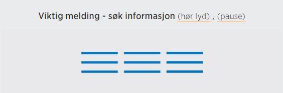 Bilde som viser signala til "Viktig melding" - Klikk for stort bilete